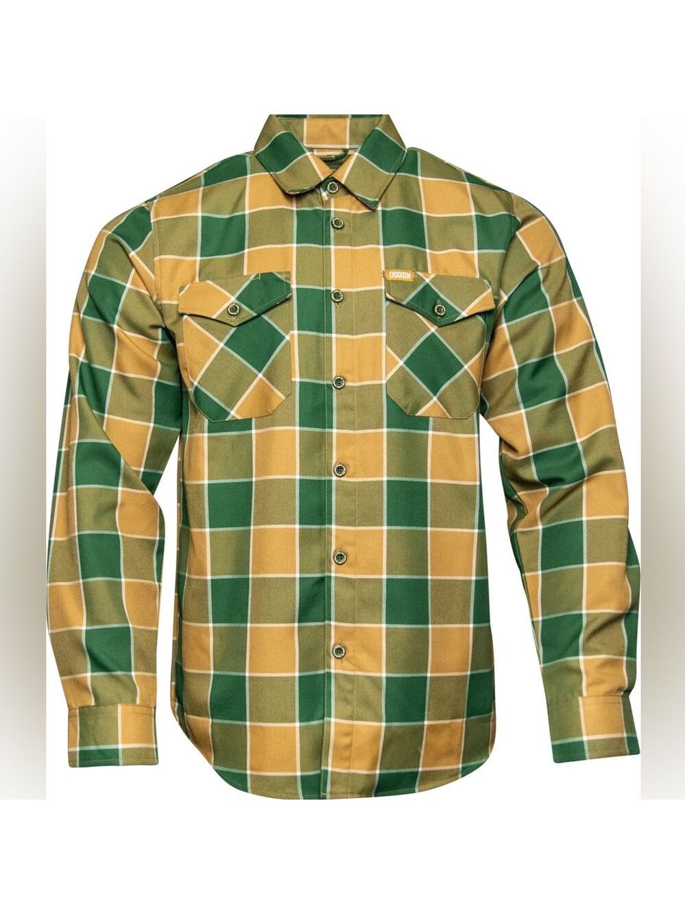 DIXXON Trinity Plaid Button-Down Flannel Shirt Men's Size Large